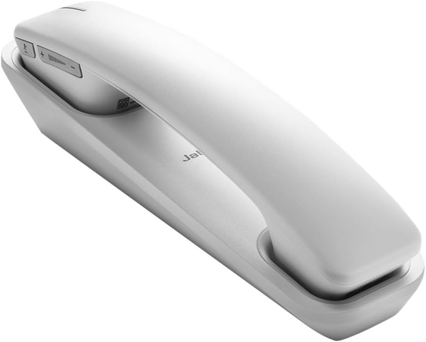Jabra Handset 450 DECT-Telefon kabellos für VoIP-Softphones/UC, inkl. USB-Ladeschale, Skype for Business/Cisco Jabber-zertifiziert, weiß