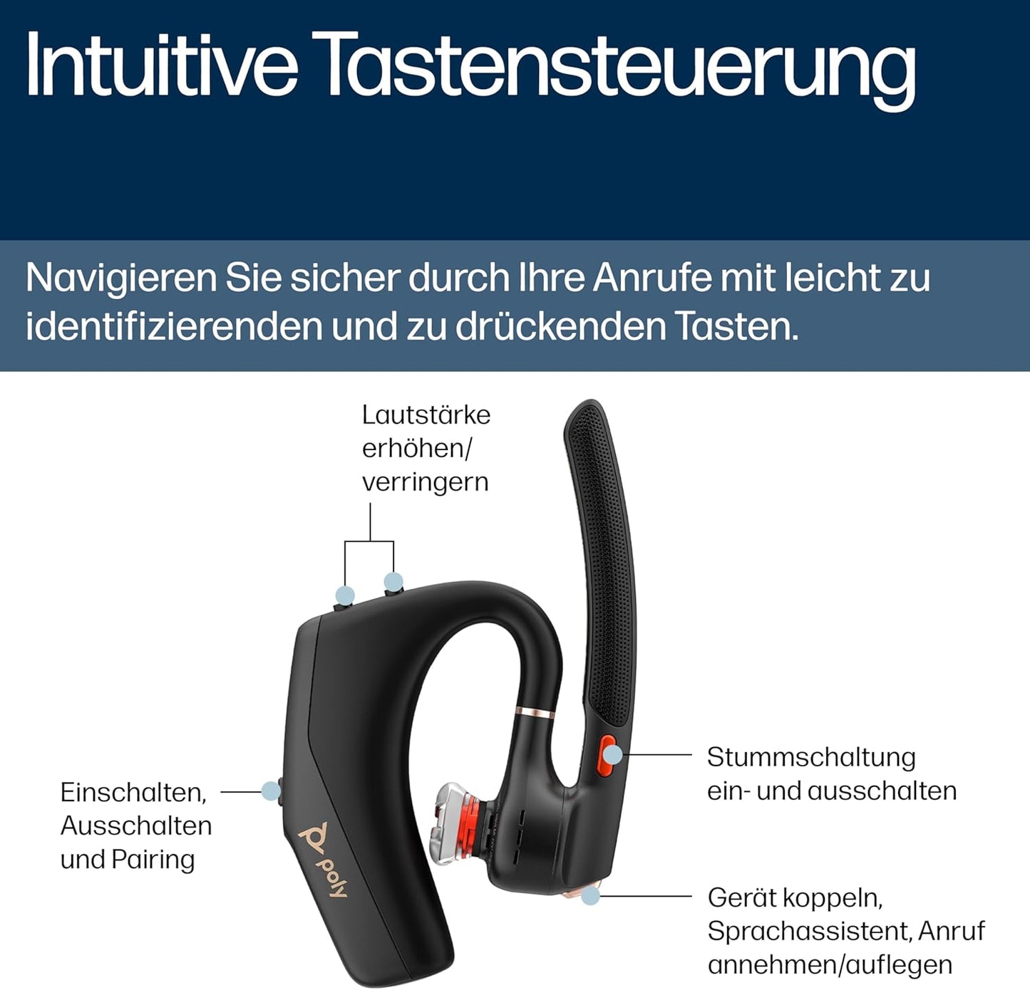 Poly Voyager Legend 50 Headset (ohne Ladeschale, ohne BT700 USB Stick)