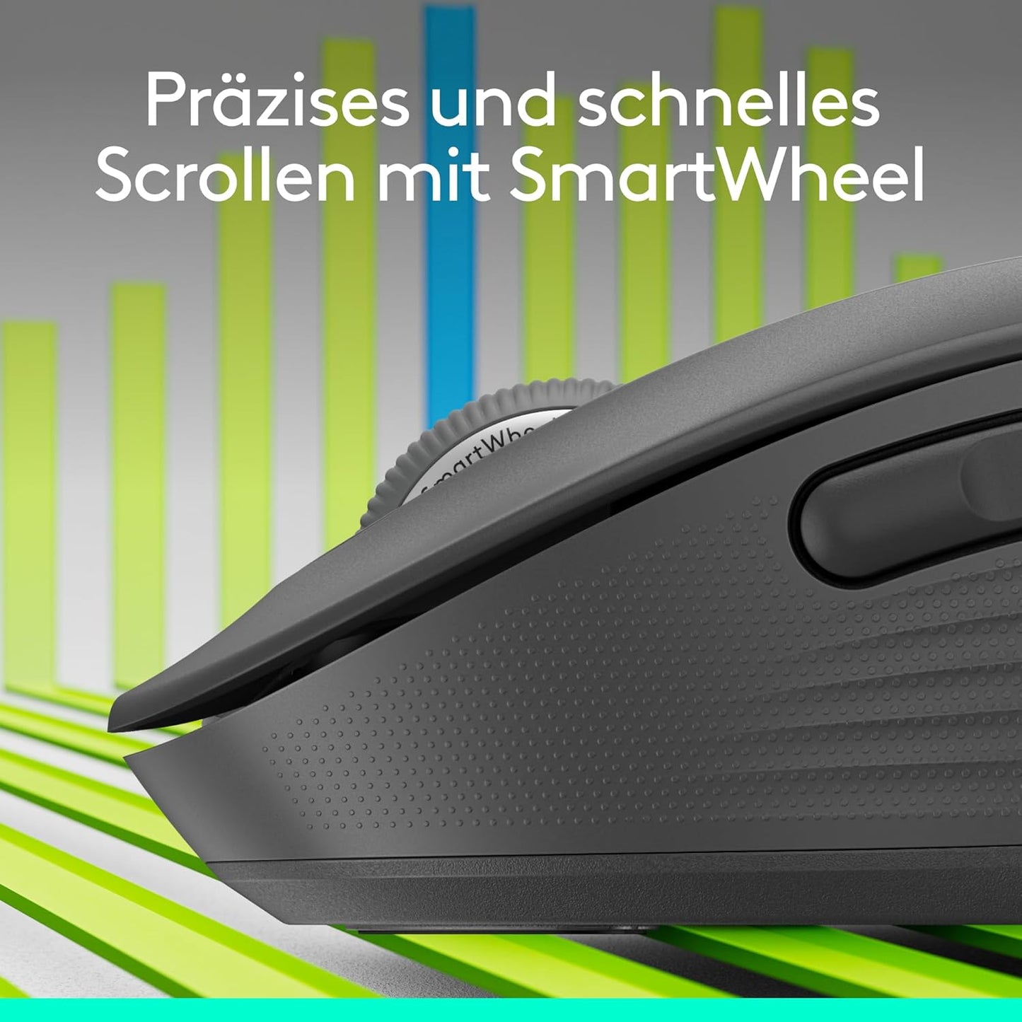 Logitech Signature M650 L Kabellose Maus - für große Hände, Leise Klicks, Anpassbare Seitentasten, Bluetooth, Kompatibilität mit mehreren Geräten - Graphit