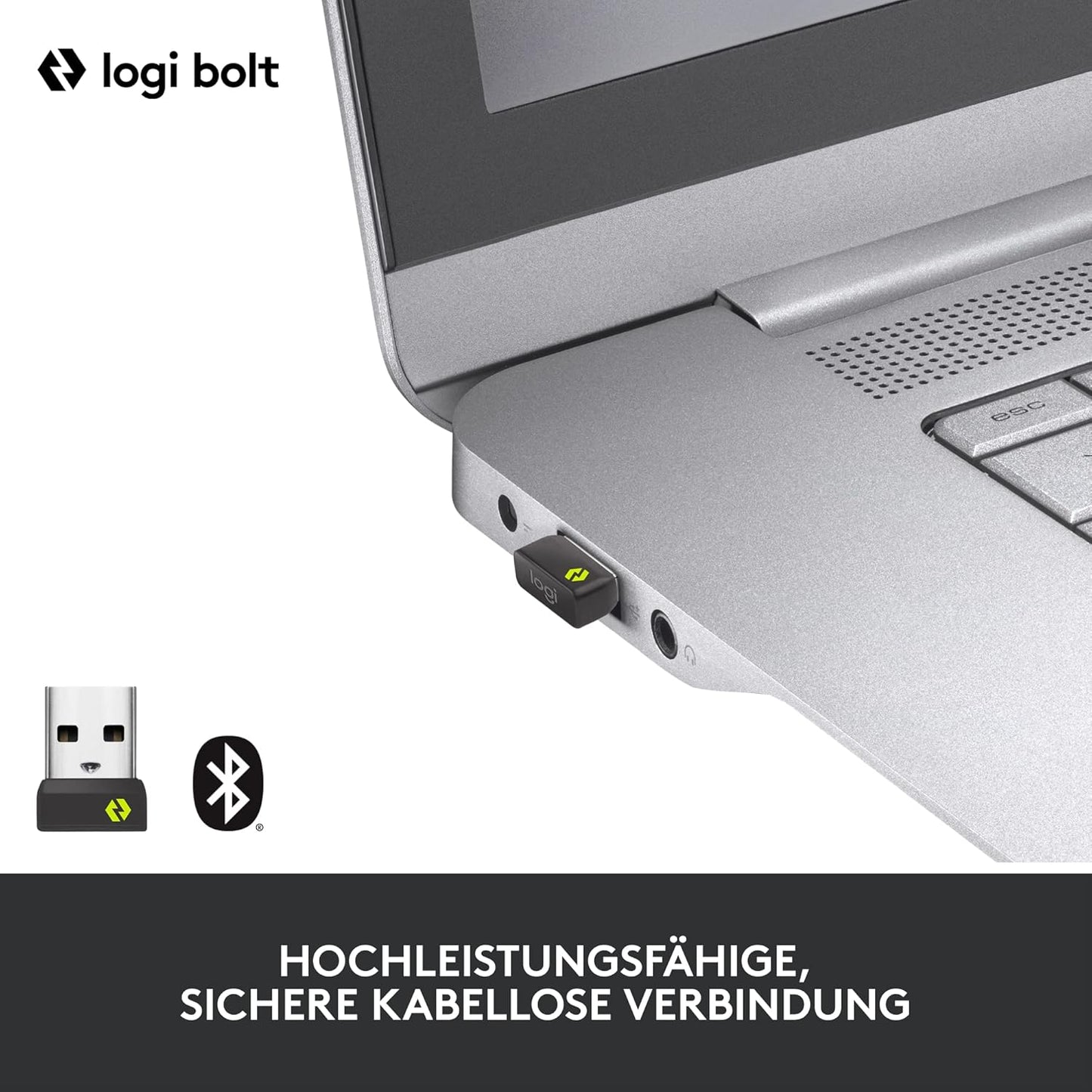 Logitech Signature M650 L Kabellose Maus - für große Hände, Leise Klicks, Anpassbare Seitentasten, Bluetooth, Kompatibilität mit mehreren Geräten - Weiß