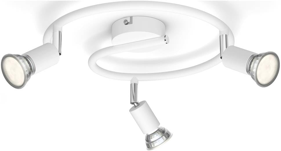 Philips LED Deckenstrahler Limbali – 3-flammiges Rondell in elegantem Weiß