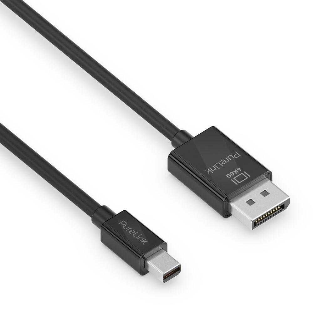 PureLink IS2121 Adapterkabel miniDisplayPort auf DisplayPort 4K@60Hz 2m schwarz IS2121-020