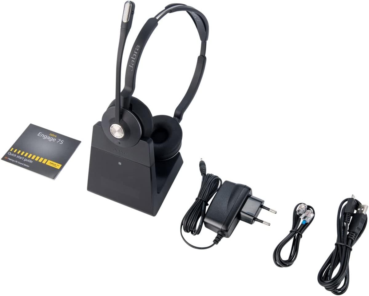 Jabra Engage 75 Stereo On-Ear Dect Headset mit Basisstation 9559-583-111