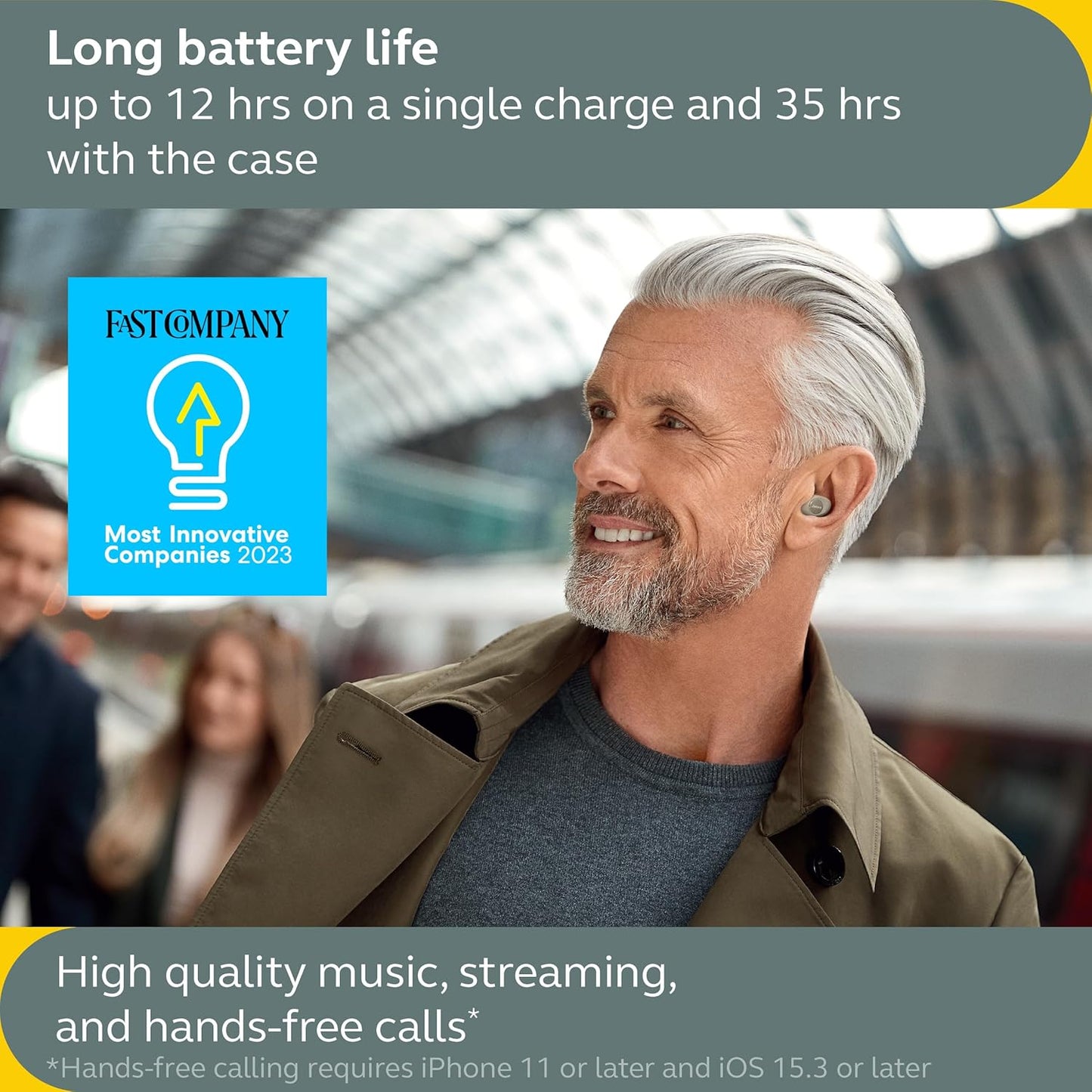 Jabra Enhance Plus Gold Beige - Gebrauchtware - nur für iPhone! - Selbstsitzende OTC-Hörgeräte für erweiterte Hörverbesserung