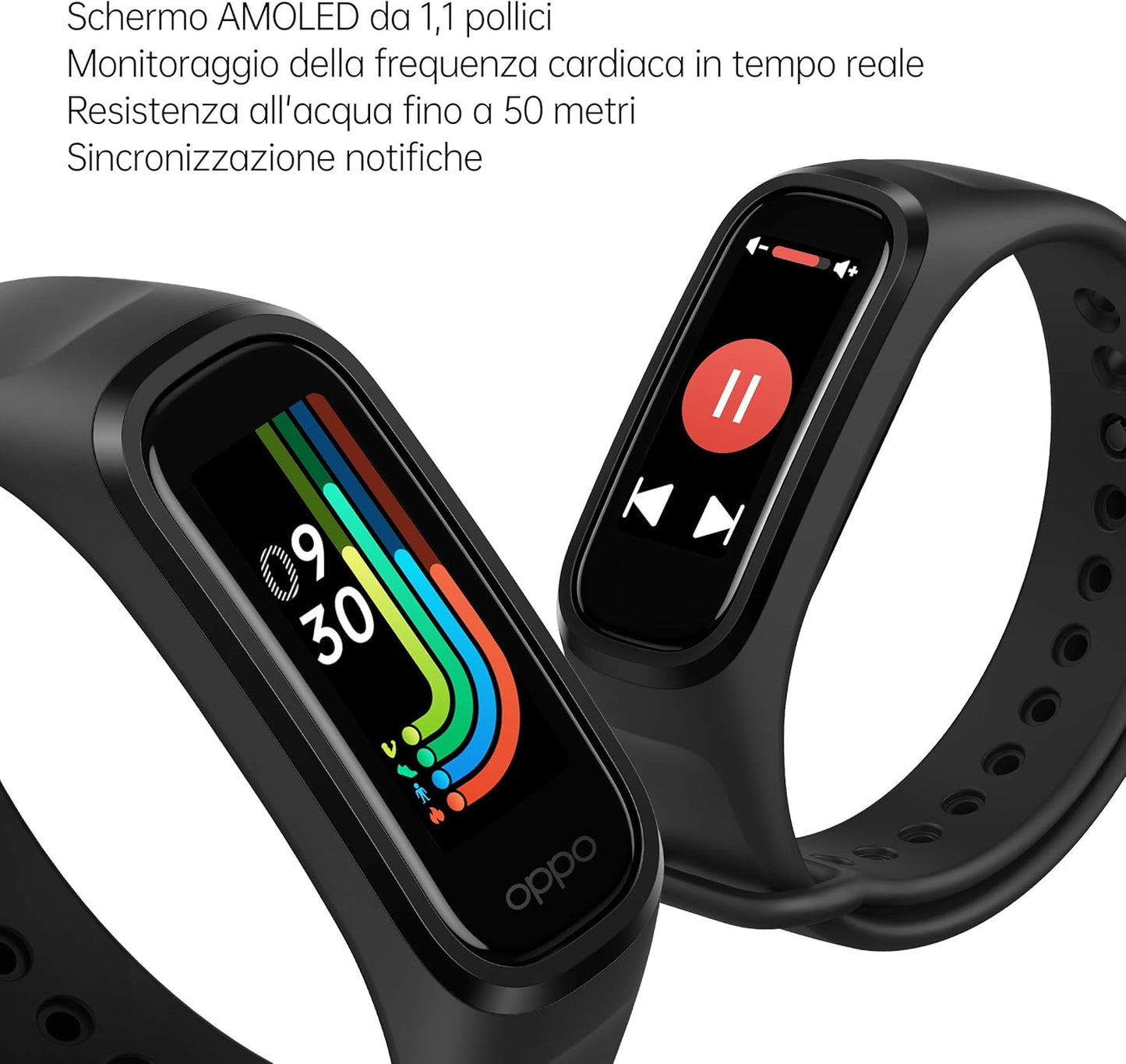 Oppo Band Sport schwarz Fitnesstracker Schrittzähler Herzfrequenz