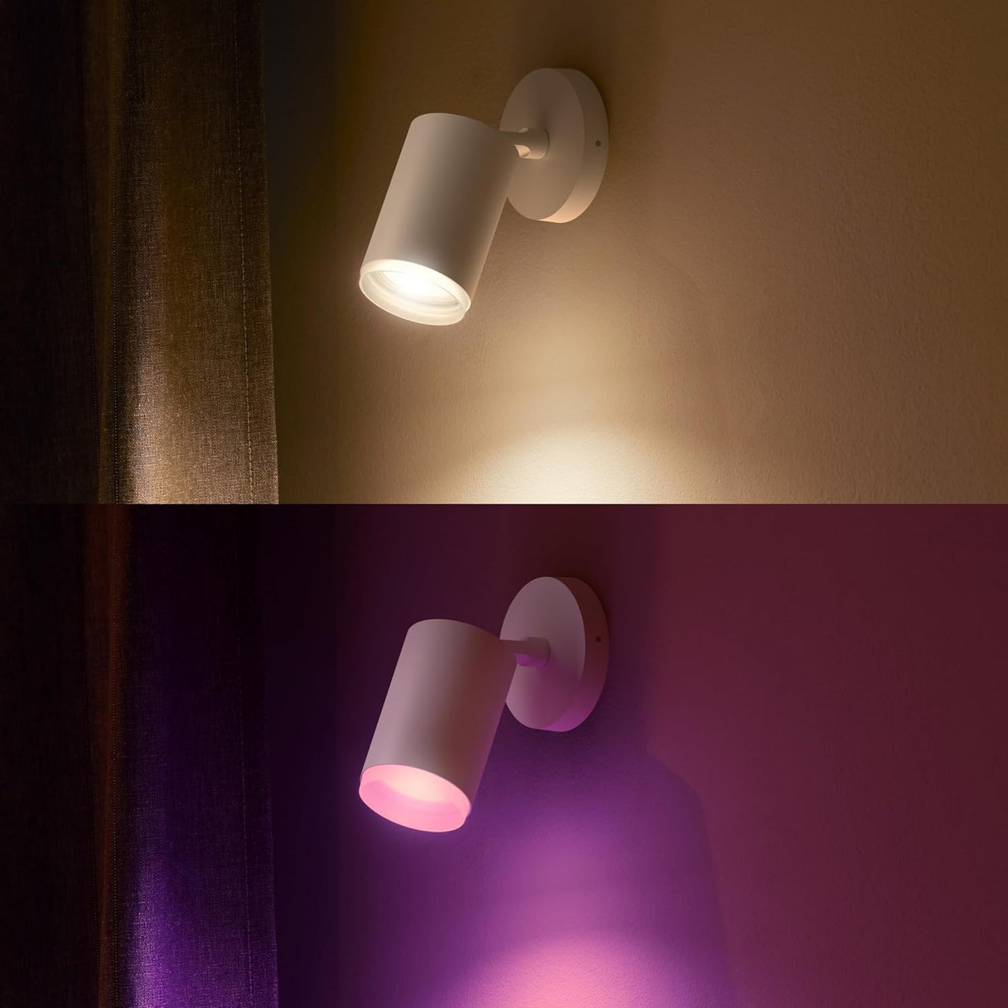 Philips LED-Spot Fugato 1-flammig White & Color Ambiance Weiß Ø 8,2 cm