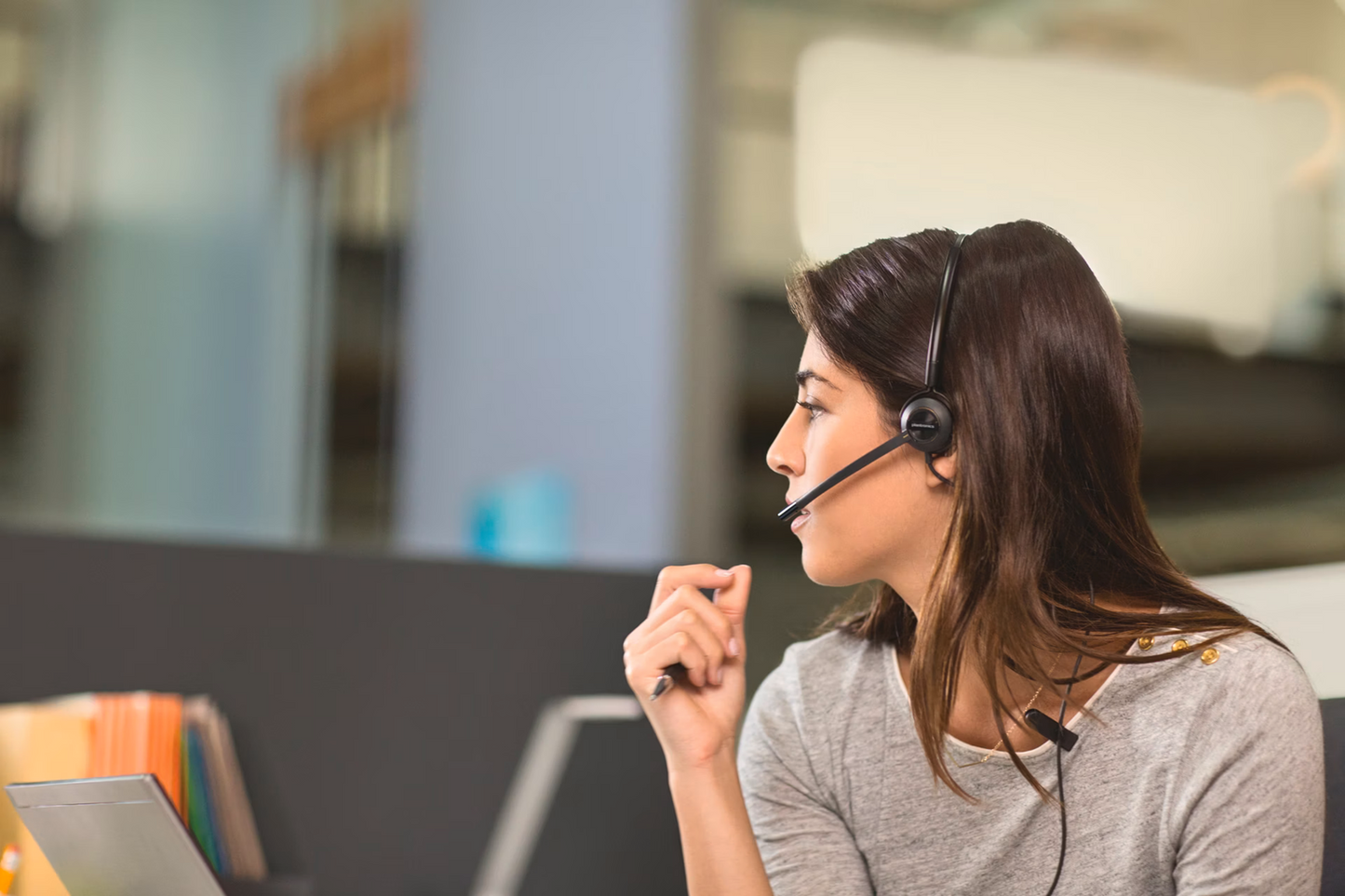 Plantronics - Poly EncorePro HW540 Convertible Mono QD 4 Pin Headset
