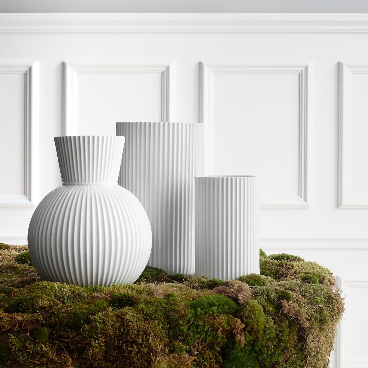 Lyngby Porcelæn Vase H8.5 cm Lyngby Designklassiker Zeitloses Design, Weiss