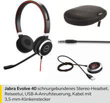 Jabra Evolve 40 UC Stereo Headset mit USB-A Kontroller 6399-829-209