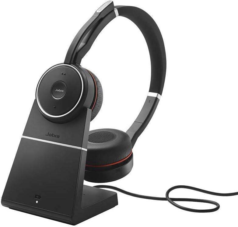 Jabra Evolve 75 UC Stereo Headset mit Ladestation Link 370a 7599-838-199