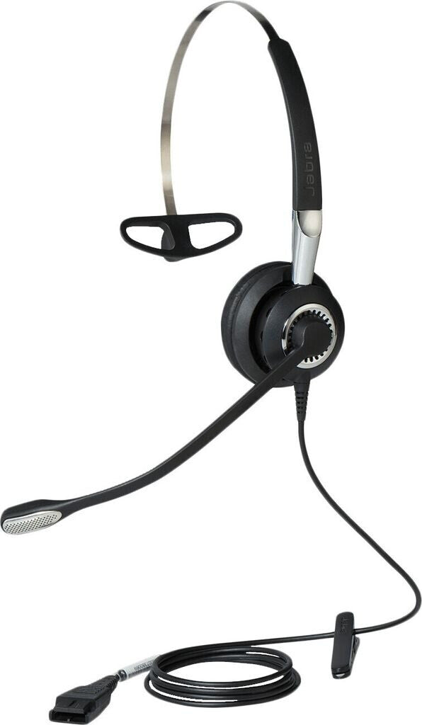 Jabra Biz 2400 II QD On-Ear Mono 3 in 1 Headset mit Schnelltrennkupplung - Leichtgewichtiger Noise Cancelling Kabel-Kopfhörer mit HD Voice und weichem Kopfpolster für Tischtelefone  - 2486-820-209