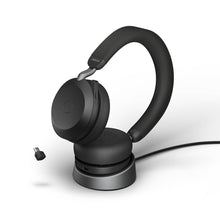 Jabra Evolve2 75 MS Stereo USB-C Headset mit Ladestation Link380c Schwarz 27599-999-889