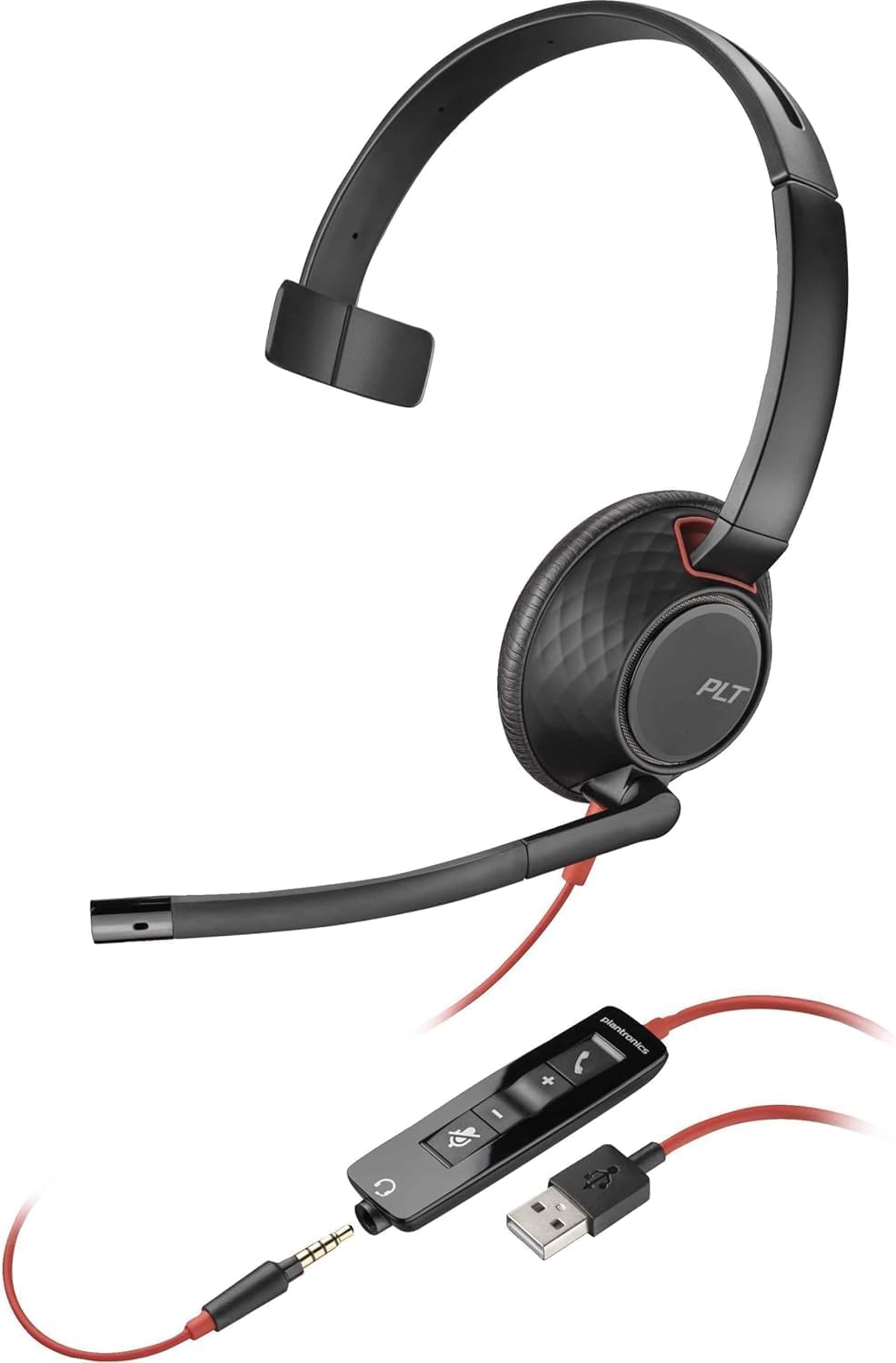 Plantronics Blackwire 5210 Mono USB-A Over-Ear Kopfhörer Schwarz 207577-01