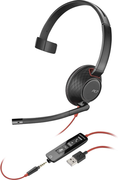 Plantronics Blackwire 5210 Mono USB-A Over-Ear Kopfhörer Schwarz 207577-01