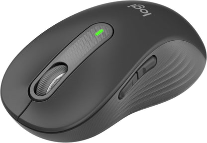 Logitech Signature M650 L Kabellose Maus - für große Hände, Leise Klicks, Anpassbare Seitentasten, Bluetooth, Kompatibilität mit mehreren Geräten - Graphit