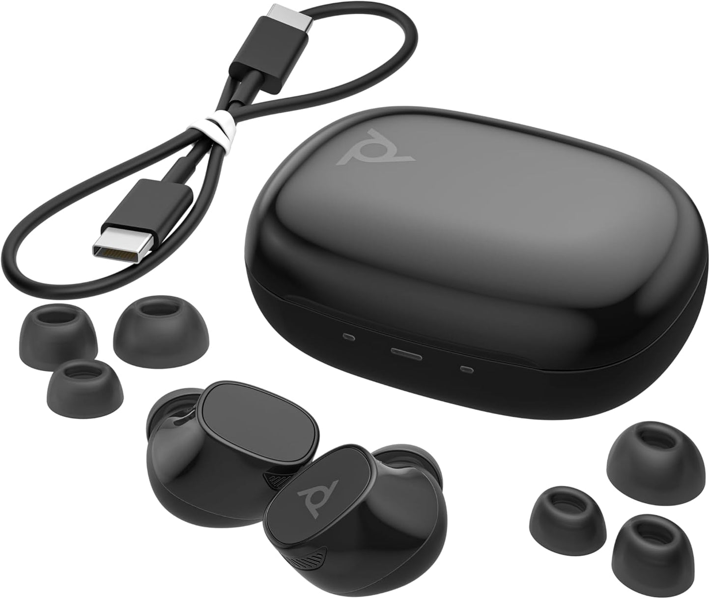 Poly Voyager Free 20 - True Wireless-Kopfhörer mit Mikrofon - im Ohr - Bluetooth - aktive Rauschunterdrückung - Schwarz