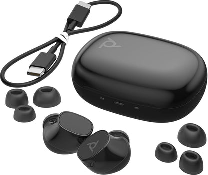 Poly Voyager Free 20 - True Wireless-Kopfhörer mit Mikrofon - im Ohr - Bluetooth - aktive Rauschunterdrückung - Schwarz