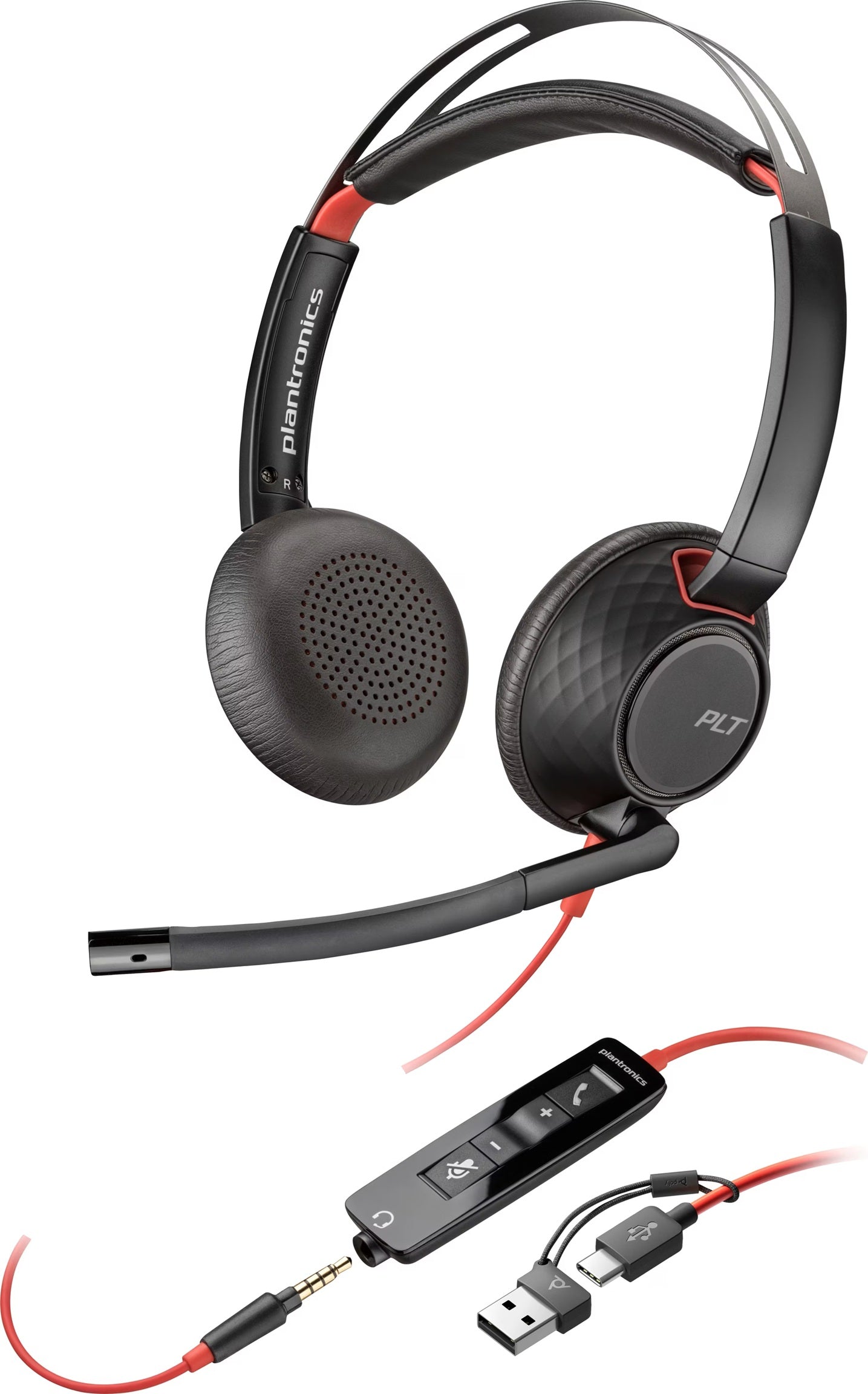 Poly HP Blackwire C5220 Stereo USB-C/A-Adapter & 3,5 mm Headset kabelgebunden