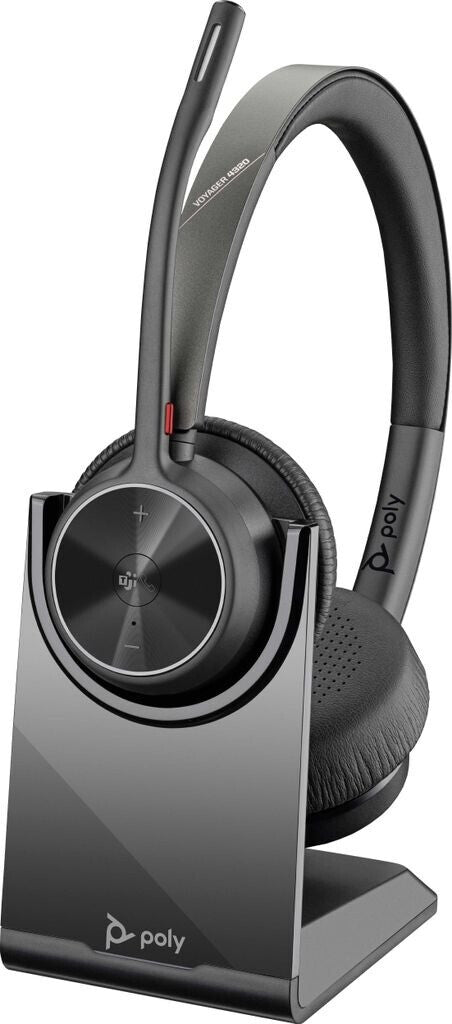 Plantronics Voyager 4320 UC MS USB-C Headset MIT Ladestation
