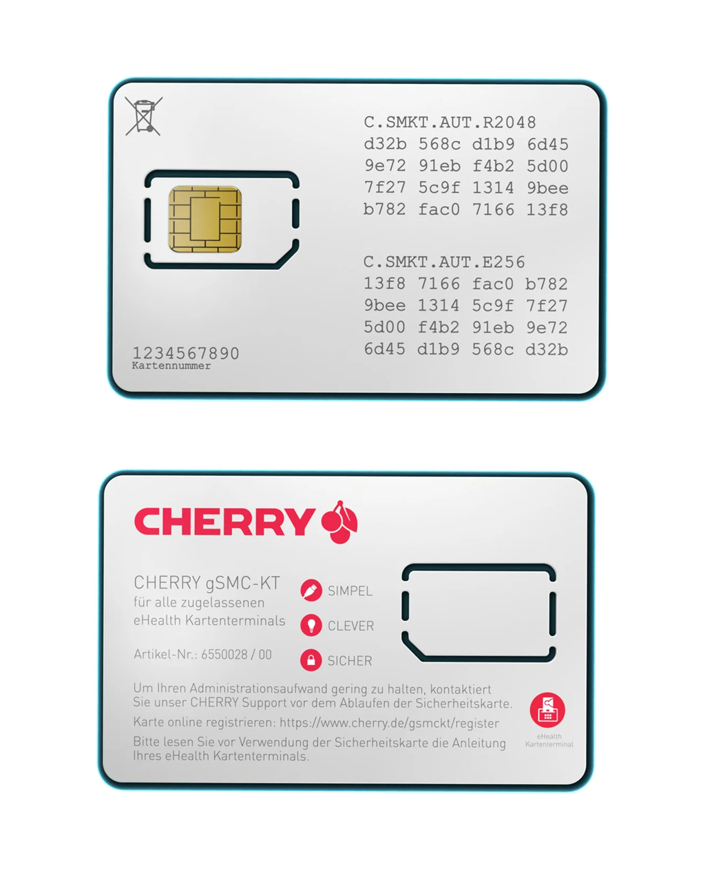 CHERRY gSMC-KT-2.1 ECC-fähige Sicherheitskarte zur Verwendung eines gematik-zugelassenen eHealth Kartenterminals
