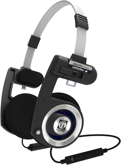 Koss Porta Pro Classic – Der legendäre Wireless Kult-Kopfhörer (Schwarz/Silber)