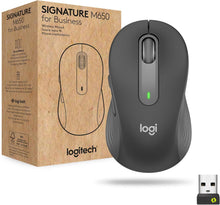 Logitech Signature M650 for Business Kabellose Maus, Leise Klicks, Anpassbare Seitentasten, Bluetooth, Kompatibilität mit mehreren Geräten - Grau