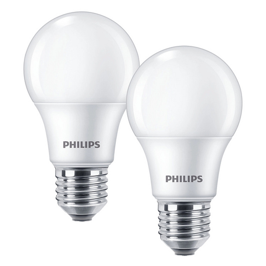 2er Pack Philips LED Classic E27 Lampe | 60W Ersatz (806lm) | 2700K Warmweiß | Matt | 2er-Pack