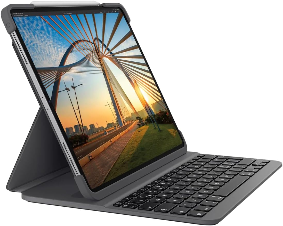 Logitech Slim Folio Pro Tastatur für iPad Pro 12,9" Skandinavisch QWERTY