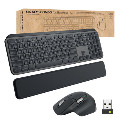 Logitech MX Keys Combo for Business Gen 2, schwarz, Logi Bolt, USB/Bluetooth, DE QWERTZ