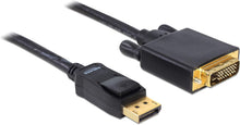 Delock Kabel Displayport 1.2 Stecker zu DVI 24+1 Stecker 2 m 82591