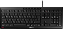 CHERRY Stream Keyboard, Kabelgebundene Tastatur, UK-Layout (QWERTY), Flüsterleiser Tastenanschlag, Einzigartiges Tippgefühl, Flaches Design, Schwarz
