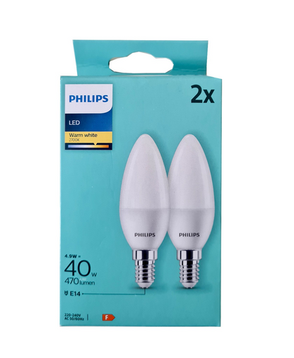 PHILIPS 3er Pack LED Leuchtmittel E14 40W Lampen Leuchten 470lumen