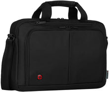 WENGER Source Laptop-Tasche zum Umhängen, Notebook bis 14 Zoll, Tabletfach bis 10 Zoll, Aktentasche, Organizer, 5 l, Damen Herren, Büro Business-Reisen Uni, Schwarz, 601064