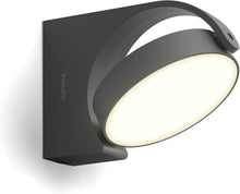 PHILIPS Mimosa Outdoor Wandleuchte (7 W), wetterfeste Außenleuchte mit beweglichem Panel und warmweißer LED Beleuchtung, anthrazit, 2.700 Kelvin