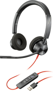Plantronics Poly Blackwire 3325-M USB-A Headset Black/Rot 214016-01