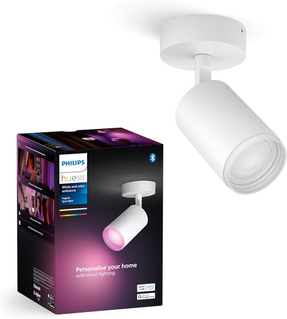 Philips LED-Spot Fugato 1-flammig White & Color Ambiance Weiß Ø 8,2 cm