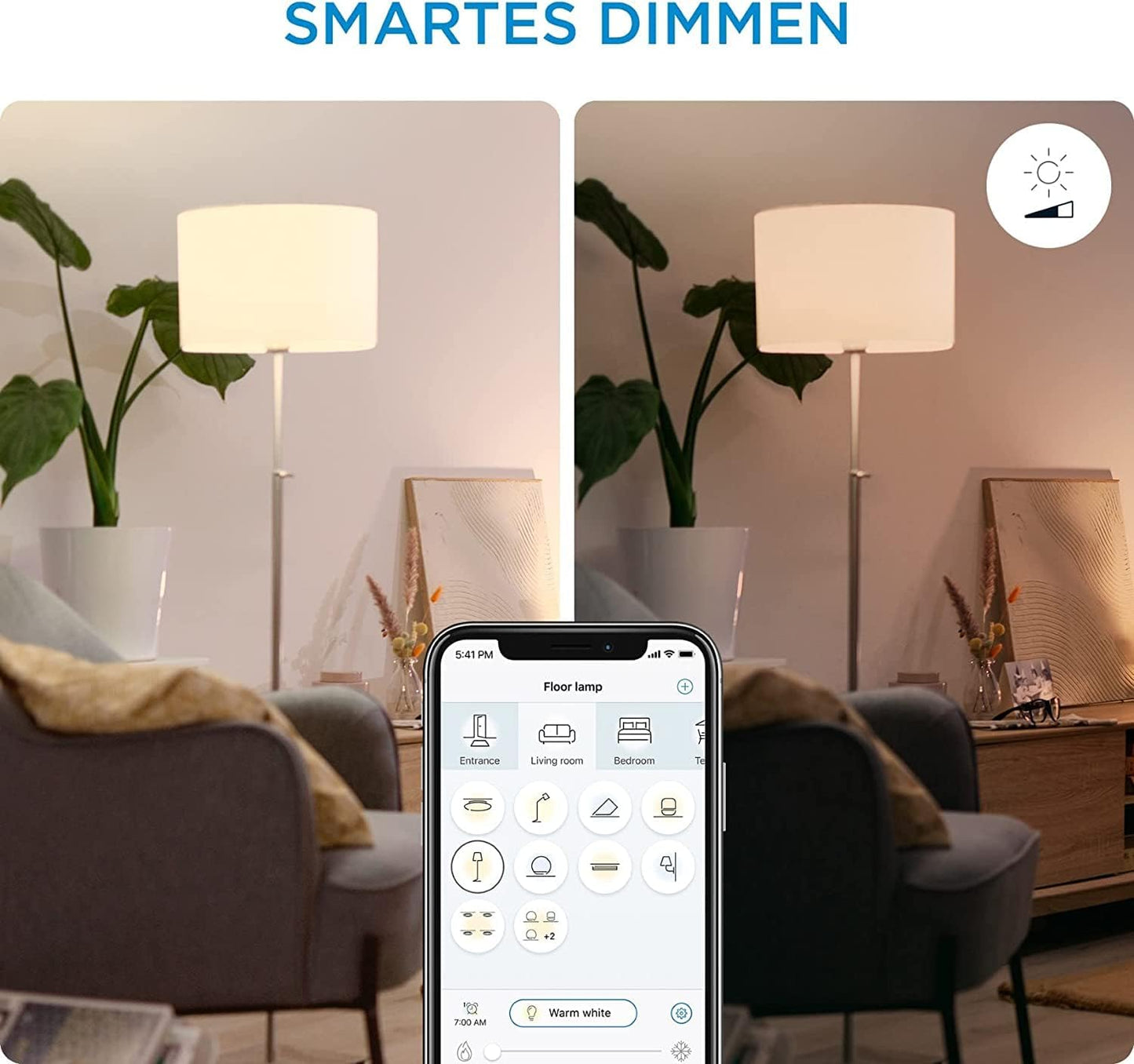 WIZ LED 3er Wand- und Deckenspot Deckenleuchte Wandleuchte Weiß 3x 5W