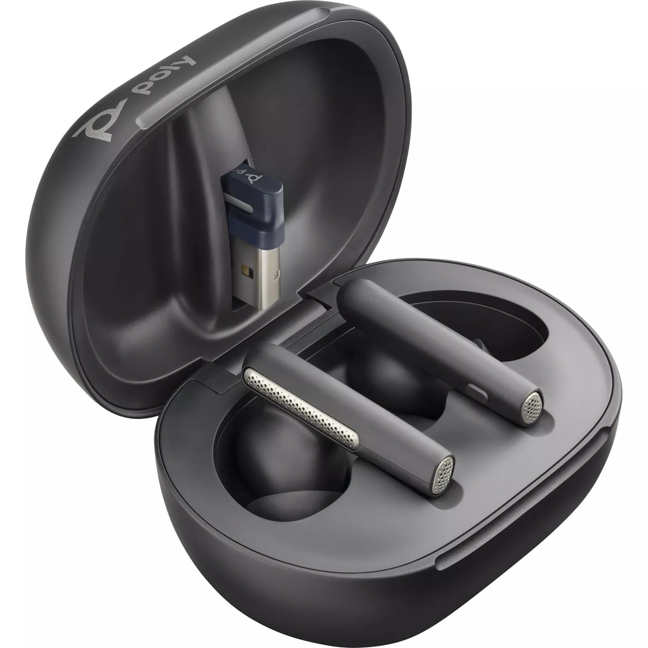 Poly Voyager Free 60+ UC USB-A in Schwarz In Ear Kopfhörer mit Geräuschunterdrückung