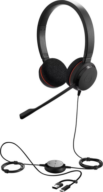 Jabra Evolve 20 MS Stereo USB-C/A Headset 4999-823-169
