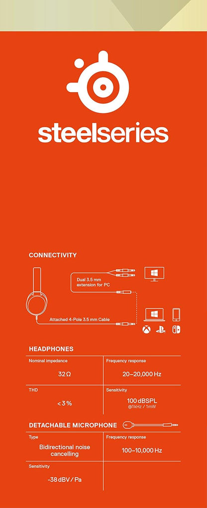 SteelSeries Arctis 1 All-Platform Gaming Over Ear Headset kabelgebunden Stereo Schwarz Mikrofon-Rauschunterdrückung, No