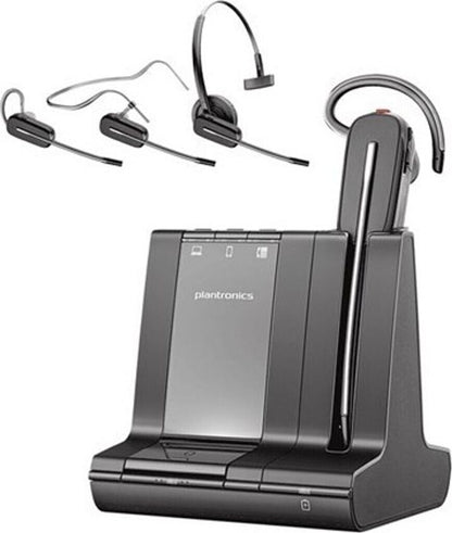 Plantronics Savi W8240 Mono DECT Convertible Headset mit Basisstation Schwarz 210979-02