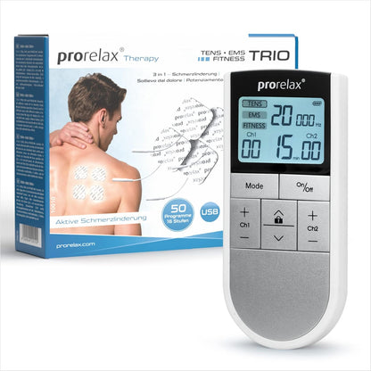 TENS-EMS-Gerät PRORELAX Elektrostimulationsgerät TENS/EMS Trio Reizstromgerät