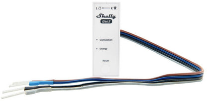 Shelly 3EM-63W Gen3, WLAN-Energiemessgerät für Drei- oder Einphasenanlagen, Echtzeit-Vier-Quadranten-Messung, Keine Lastschwelle, Photovoltaik-kompatibel, Kein Hub Erforderlich