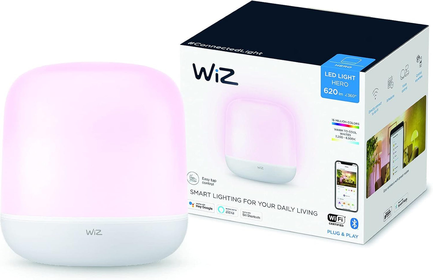 WiZ Tunable White and Color Hero Tischleuchte (620 lm), LED Leuchte 220-240V, 9W, 9290026267A