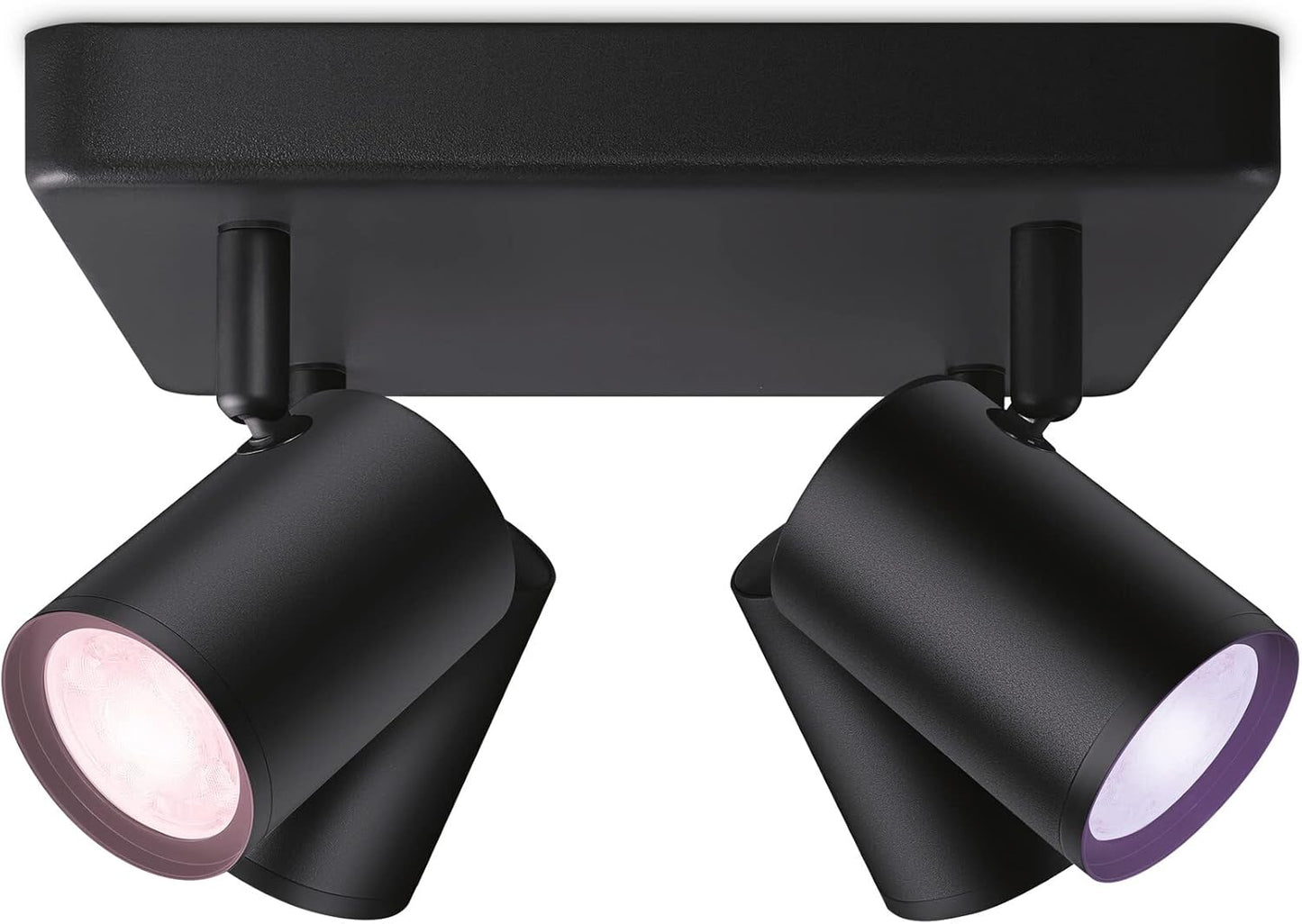 WIZ LED 4er Wand- und Deckenspot Deckenleuchte Wandleuchte schwarz 4x 5W