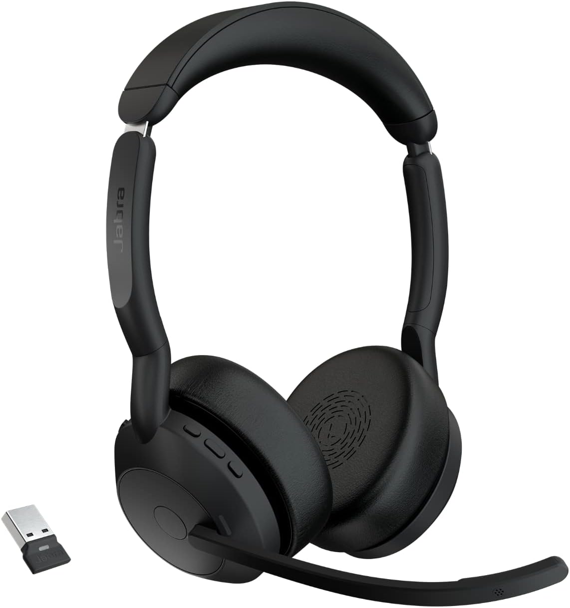 Jabra Evolve2 55 UC Stereo USB-A Headset Link380a Schwarz 25599-989-999