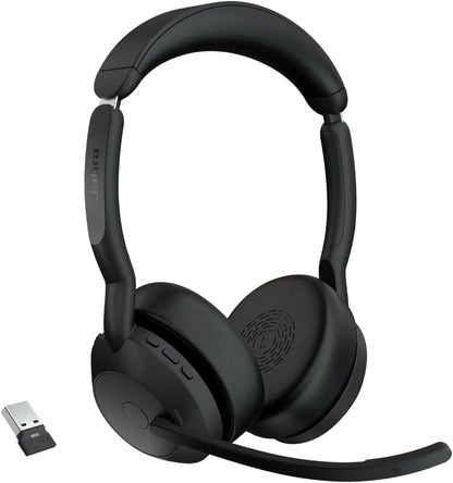 Jabra Evolve2 55 UC Stereo USB-A Headset Link380a Schwarz 25599-989-999