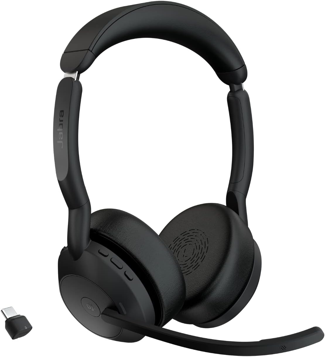 Jabra Evolve2 55 MS Stereo USB-C Headset Link380c Schwarz 25599-999-899
