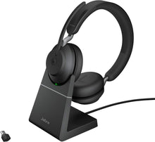 Jabra Evolve2 65 MS Stereo USB-C Headset mit Ladestation Schwarz Link380c 26599-999-889