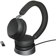 Jabra Evolve2 75 UC Stereo USB-A Headset mit Ladestation Link380a Schwarz 27599-989-989